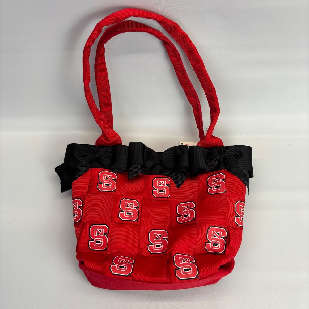 Tessuta Life Woven‎ NC State Wolfpack Ribbon Purse with Black Bows New